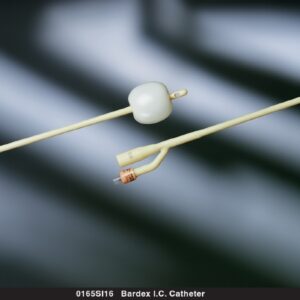 FoleyCatheterBardex?I.C.2-WayStandardTip5ccBalloon16Fr.SilverHydrogelCoatedLatex