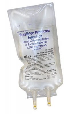 Brevibloc?PremixedInjectionEsmololHCl/SodiumChloride10mg/mLIntravenousInjectionFlexibleBag250mL