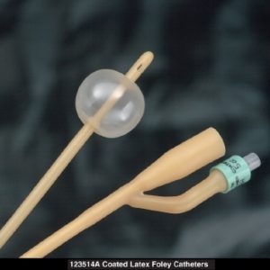 Foley Catheter Bardia® 2-Way Standard Tip 5 cc Balloon 14 Fr. Silicone Coated Latex