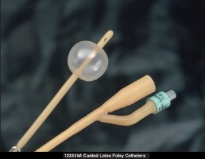 Foley Catheter Bardia® 2-Way Standard Tip 30 cc Balloon 16 Fr. Silicone Coated Latex