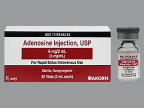 Adenosine,PreservativeFree3mg/mLIntravenousInjectionSingleDoseVial2mL