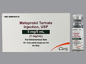 MetoprololTartrate,PreservativeFree1mg/mLIntravenousInjectionSingleUseVial5mL