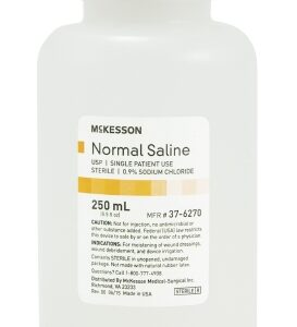 McKessonIrrigationSolutionSodiumChloride0.9%SolutionBottle,ScrewTop250mL