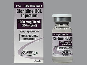 ClonidineHCl,PreservativeFree100mcg/mLEpiduralInjectionSingleDoseVial10mL