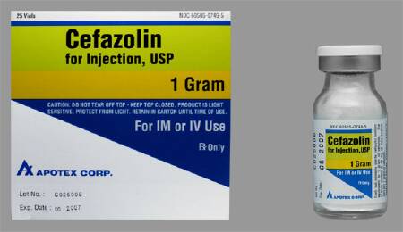 CephalosporinCefazolinSodium1Gram/10mLIntramuscularorIntravenousInjectionVial10mL