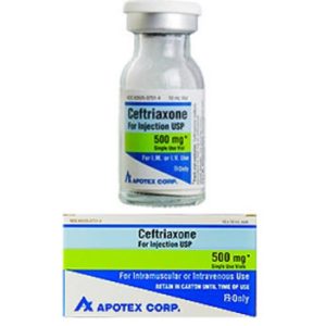 CephalosporinCeftriaxoneSodium500mg/10mLVial10mL