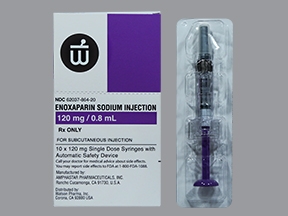 EnoxaparinSodium,PreservativeFree120mg/0.8mLSubcutaneousInjectionPrefilledSyringe0.8mL