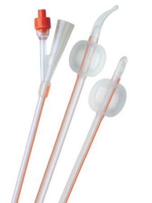 Foley Catheter Cysto-Care® 2-Way Standard Tip 15 cc Balloon 18 Fr. Silicone