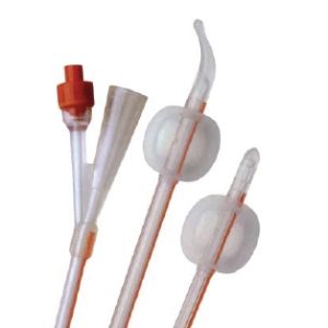 Foley Catheter Folysil? 2-Way Coude Tip 5 - 15 cc Balloon 14 Fr. Silicone