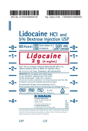 LidocaineHCl/Dextrose5%,PreservativeFree0.4%,4mg/mLIntravenousInjectionFlexibleBag500mL