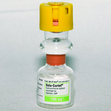 Solu-Cortef® Hydrocortisone Sodium Succinate, Preservative Free 100 mg / 2 mL Intramuscular or Intravenous Injection Vial 2 mL