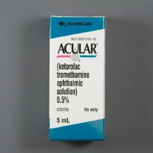 Acular® Ketorolac Tromethamine 0.5% Ophthalmic Drops Dropper Bottle 5 mL