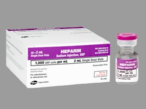 HEPARIN 1MU/ML 2ML SDV 3228855 25/BX