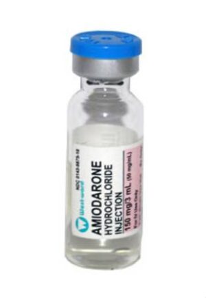 Amiodarone HCl 50 mg / mL Intravenous Injection Single Dose Vial 3 mL