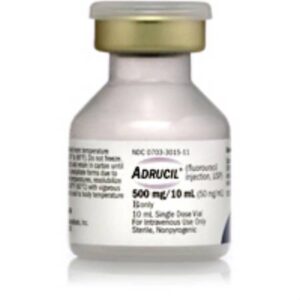Adrucil? Fluorouracil, Preservative Free 50 mg / mL, 500 mg Intravenous Injection Single Dose Vial 10 mL