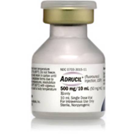 Adrucil® Fluorouracil, Preservative Free 50 mg / mL, 500 mg Intravenous Injection Single Dose Vial 10 mL