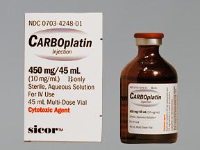 Carboplatin 10 mg / mL Intravenous Injection Multiple Dose Vial 45 mL