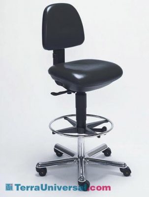 Cleanroom ESD Chair, Black Vinyl