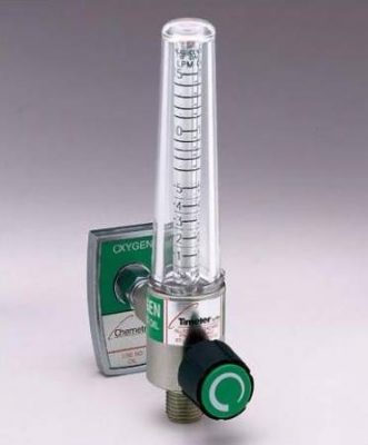 Single Oxygen Flow Meter Nickel Plated Brass, Polycarbonate Soft-Touch Timeter®