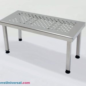 Gowning Bench, UltraClean SS, Free Standing, Perforated Top