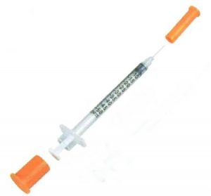 Insulin Syringe with Needle Comfort Point™ 0.5 mL 30 Gauge 5/16 Inch Attached Needle Without Safety