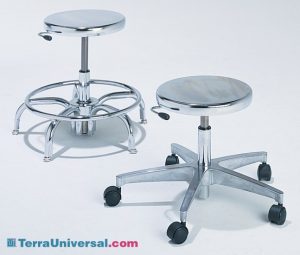 Adjustable Chrome-Plated Steel Stool