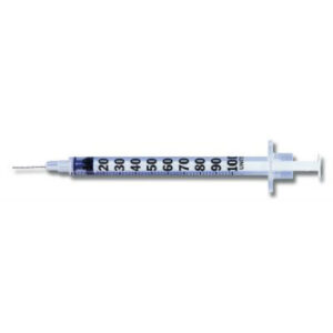 Tuberculin Syringe with Needle PrecisionGlide? 0.5 mL 27 Gauge 1/2 Inch Attached Needle Without Safety