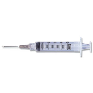 Syringe with Hypodermic Needle PrecisionGlide? 5 mL 22 Gauge 1 Inch Detachable Needle Without Safety