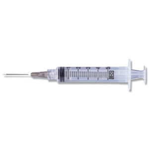 Syringe with Hypodermic Needle PrecisionGlide? 5 mL 21 Gauge 1-1/2 Inch Detachable Needle Without Safety