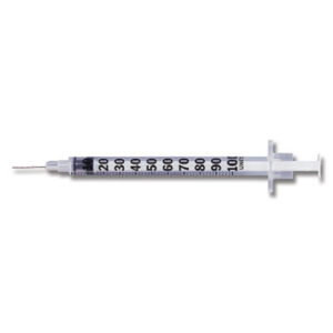 Insulin Syringe with Needle Lo-Dose?Micro-Fine? 0.5 mL 28 Gauge 1/2 Inch Attached Needle Without Safety