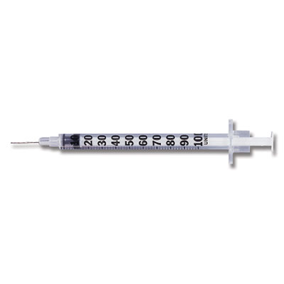 Insulin Syringe with Needle Lo-Dose™Micro-Fine™ 0.5 mL 28 Gauge 1/2 Inch Attached Needle Without Safety