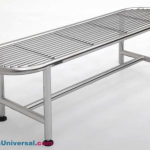Gowning Bench, Tubular Top, Cylinder Frame
