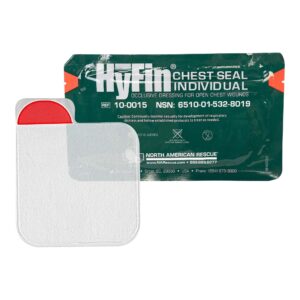 Chest Wound Seal HyFin® Individual 1 X 6 X 6 Inch 1 per Pack NonSterile