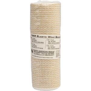 Elastic Bandage NAR 6 Inch X 5 Yard Single Hook and Loop Closure Tan NonSterile Medium Compression
