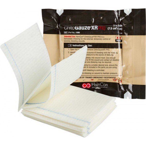 Hemostatic Dressing ChitoGauze® XR PRO 3 Inch X 4 Yard 1 per Pack Sterile