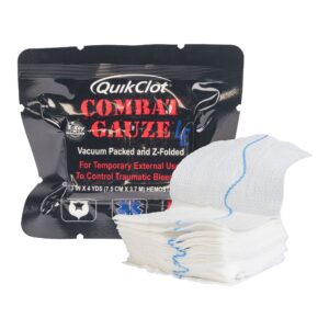 Hemostatic Dressing QuikClot® Combat Gauze LE™ 3 Inch X 4 Yard 1 Count Sterile