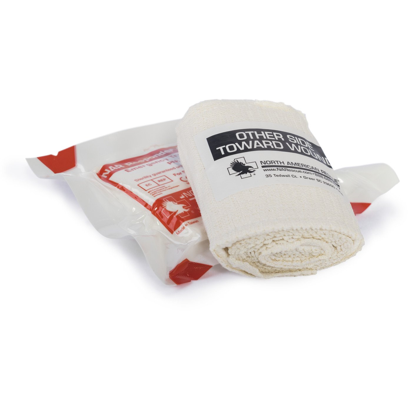 Trauma Pressure Dressing with Wrap 4 X 60 Inch Hook and Loop Closure White Sterile Standard Compression