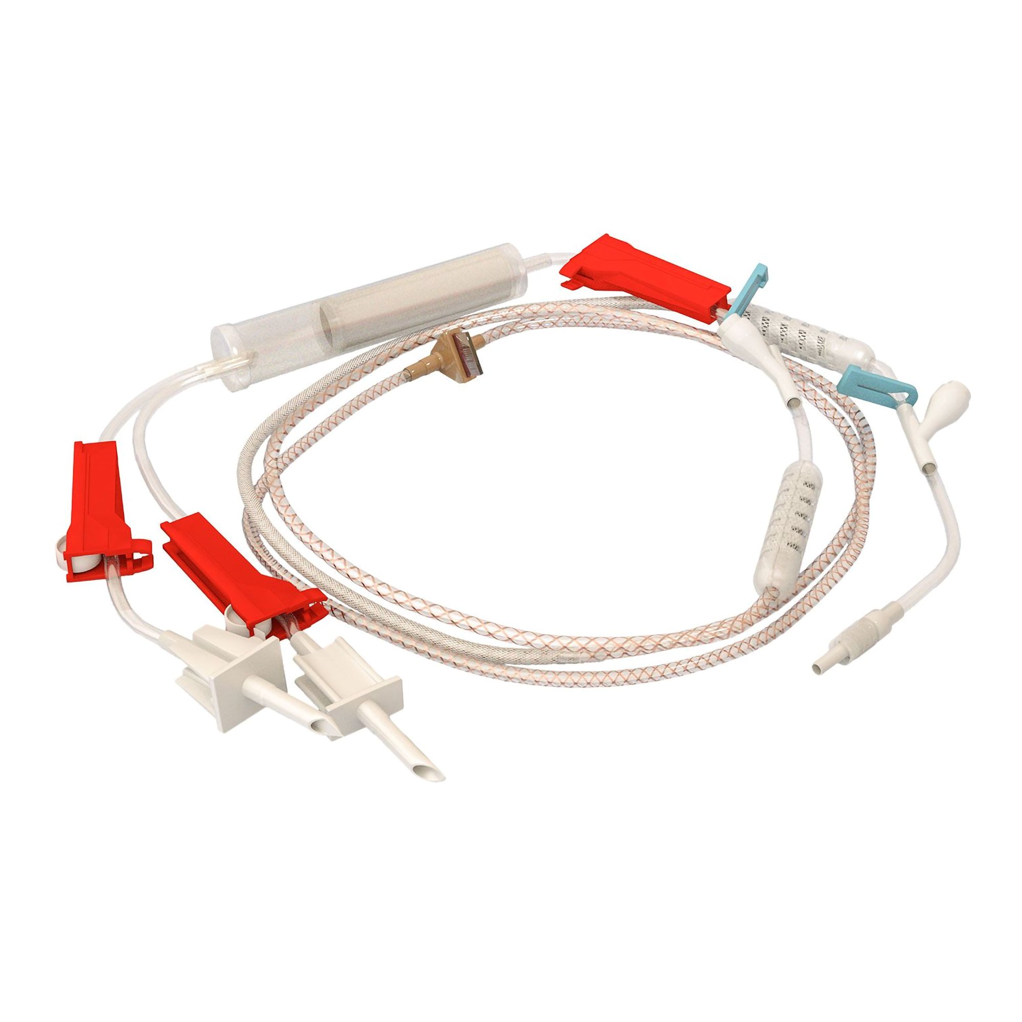 Fluid Warming Set Quantum® Pump 2 Ports 20 Drops / mL Drip Rate With Filter 80 Inch Tubing Blood / Solution