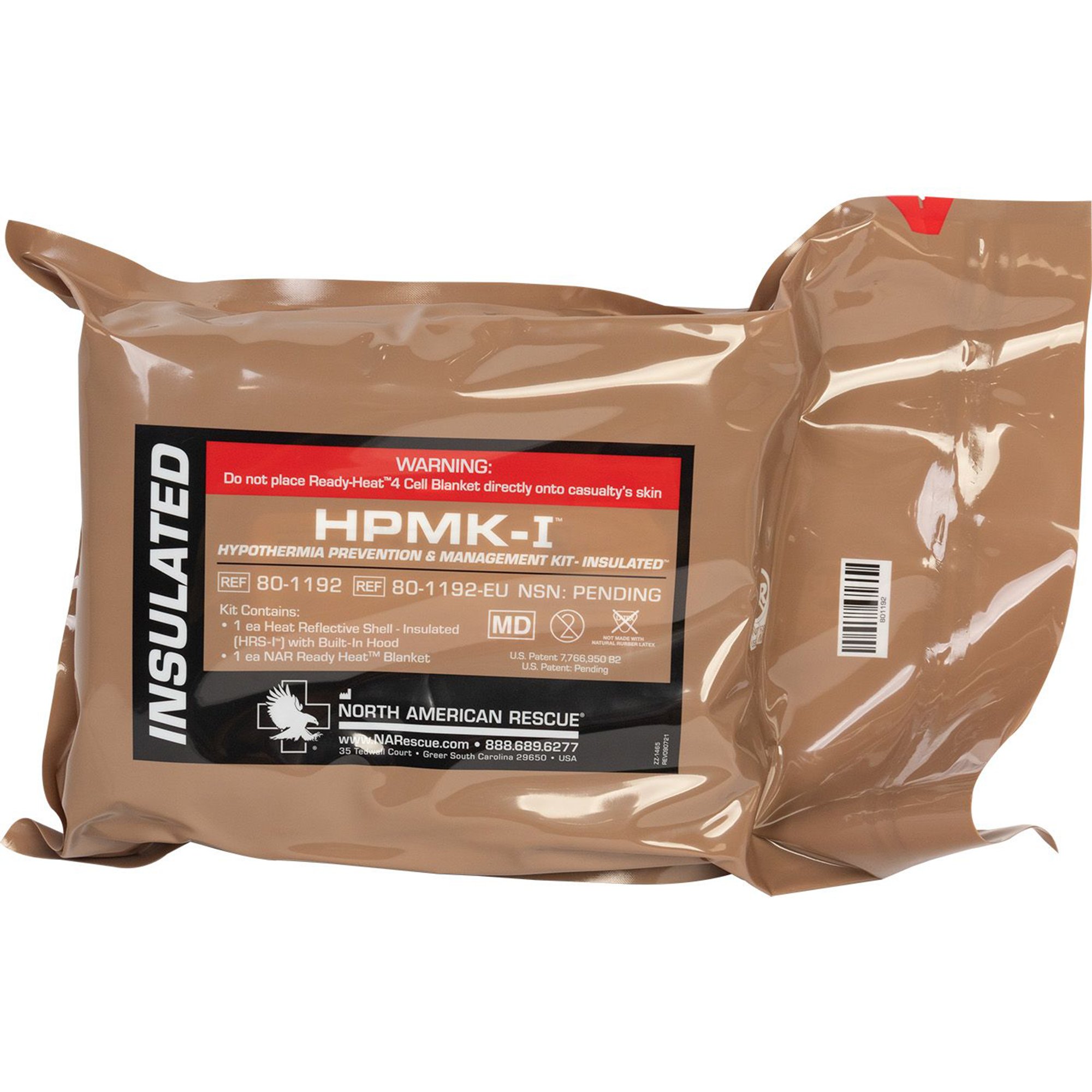 Hypothermia Blanket Kit HPMK-I® 43 X 78 Inch 5-Ply Composite Fabric
