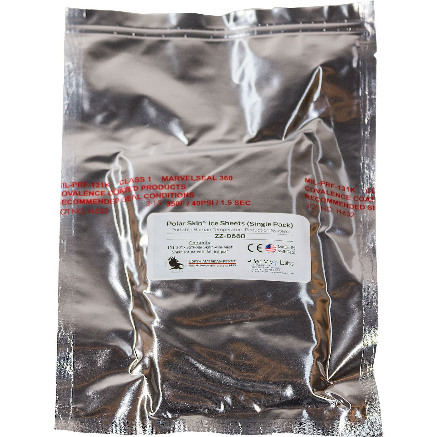 Instant Cold Sheet Polar Skin Ice Sheets™ Full Body One Size Fits Most 30 X 36 Inch Polar Skin Mini-Mesh™ / ArcticAqua™ Disposable